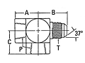 203104 Female Pipe to Male JIC Tee